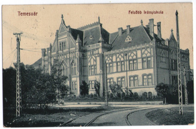 1910 - Timisoara, Scoala de fete (jud. Timis) foto