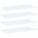 Placi raft biblioteca Gossi, 4 buc, alb, 80x40x1.5 cm, PAL, inlocuire rafturi uzate, stocare suplimentara