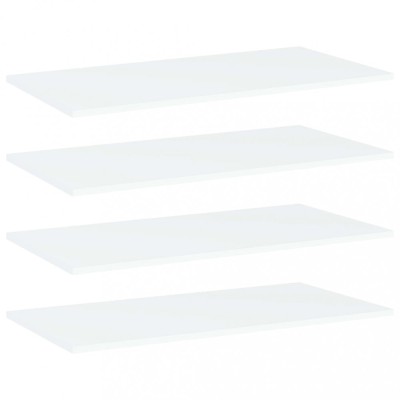 Gossi placi biblioteca, 4 buc., alb, 80 x 40 x 1,5 cm, pal foto