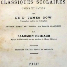 MINERVA INTRODUCTION A L ' ETUDE DES CLASSIQUES SCOLAIRES GRECS ET LATINS par LE JAMES GOW , 1890