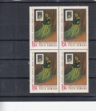 ROMANIA 1970 LP 723 EXPOZITIA MAXIMAFILIE ROMANIA-FRANTA BLOC 4 MARCI MNH