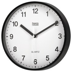 Ceas de perete Teesa, 20 cm, numere mari si clare, Negru