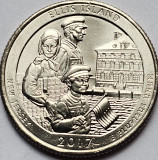 25 cents / quarter 2017 USA, New Jersey, Ellis Island, unc, litera P, America de Nord
