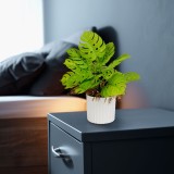 Planta artificiala Monstera decorativa 22 cm, in ghiveci, design realist, decor casa birou