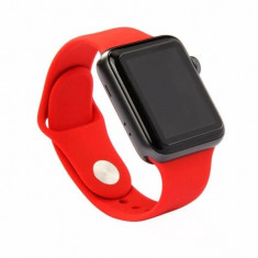 Bratara silicon Apple Watch 38mm, curea ceas seria 1, 2, 3, rosie foto