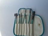 Set Pensule Machiaj MAKE-UP FOR YOU, Alb + Borseta, Trusa Profesionala Calatorie