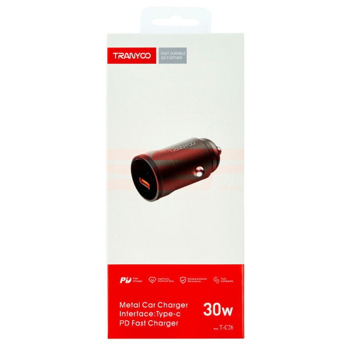 Incarcator auto Type-C PD 30W TRANYOO T-C26 GOLDEN