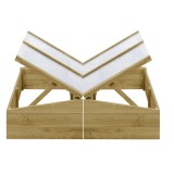 vidaXL Sere, 2 buc., 100 x 50 x 35 cm, lemn de pin tratat 3055329