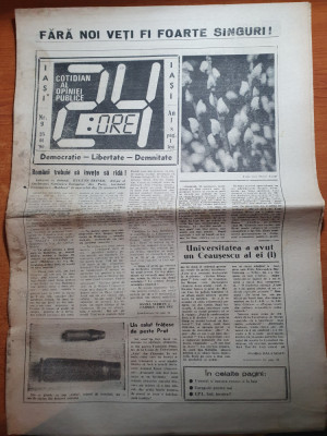 ziarul 24 ore din 25 ianuarie 1990-romanii trebuie sa invete sa rada foto