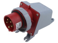 Conector alimentare AC trifazat AMPHENOL IP&amp;S 16A 415V soclu tată 5 pini IP69K