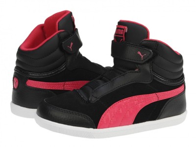 Ghete fete Puma Glyde court V, black-virtual pink, 25 foto