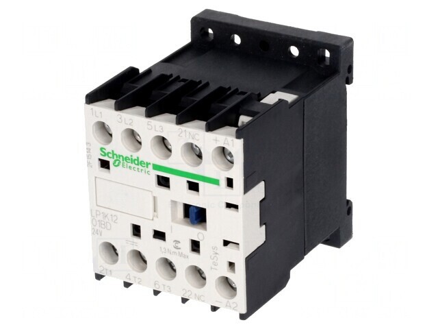 Contactor 3P NO + 3 NC 24VDC 12A 690V