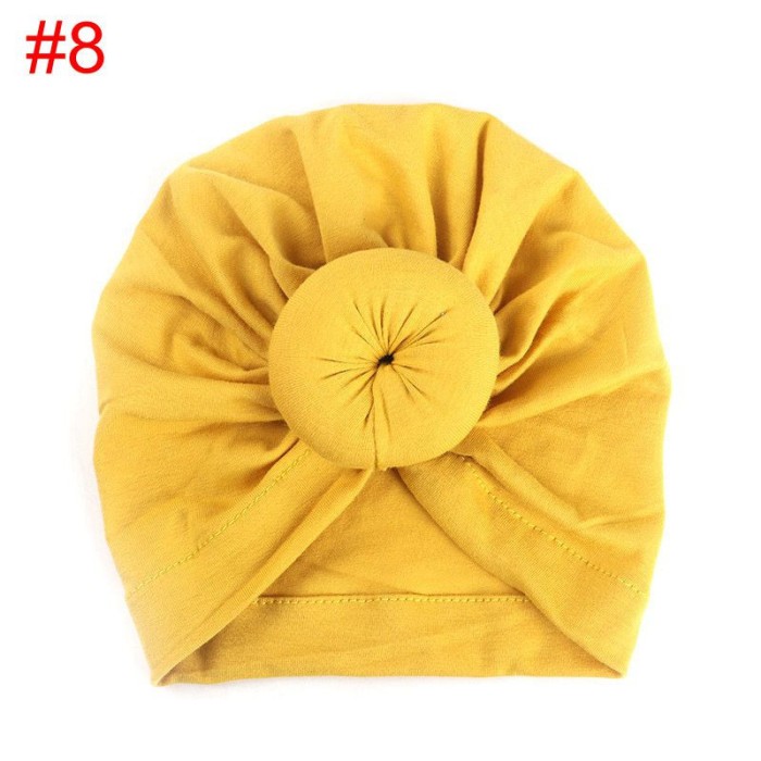 Turban bebelusi din bumbac drool (culoare: galben)