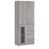 Dulap inalt, gri sonoma, 69,5x34x180 cm, lemn compozit