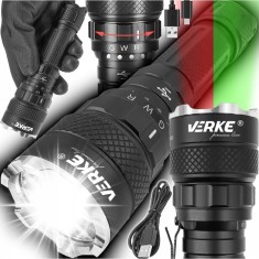 Lanterna din aluminiu, pentru iluminat, 1500 Lm 2000 Mah, Verke