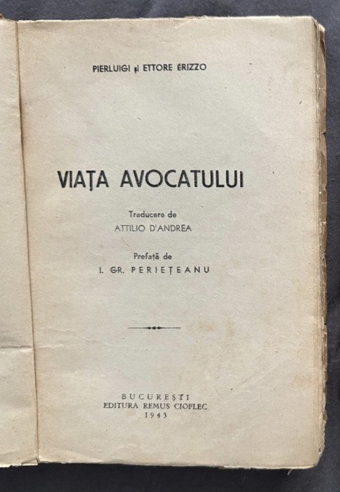 Pierluigi Erizzo - Viata avocatului (1943)