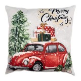 Cumpara ieftin Fata perna textil multicolor Craciun Masinuta 45x45 cm