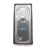 Breloc personalizat cu inima decupata gravat cu textul tau