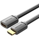 Cablu video Vention, HDMI(T) la HDMI(M), 2m, rezolutie maxima 4K la 60Hz, conectori auriti, cupru, invelis PVC, negru, &quot;AHCBH&quot; (timbru verde 0.18lei)