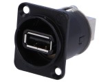 Adaptor USB A la USB B, soclu-faţă/spate, insert reversibil