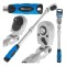 Cheie cu clichet cu cap flexibil si maner telescopic, 1 / 2&quot;, 370-510 mm, 72 T, Cr-V, Geko G10127