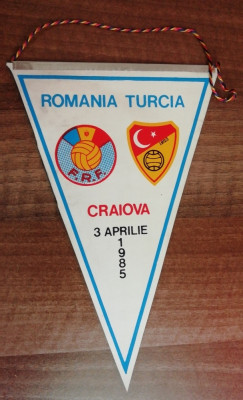 M3 C7 - Tematica sport - fotbal - Romania - Turcia - 3 aprilie 1985 - Craiova foto