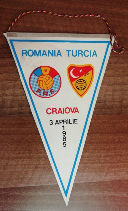 M3 C7 - Tematica sport - fotbal - Romania - Turcia - 3 aprilie 1985 - Craiova