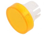 Lentilă Buton 22mm Transparent Galben Plastic