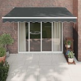 vidaXL Copertină retractabilă automată, antracit, 3x2,5 m 3154486