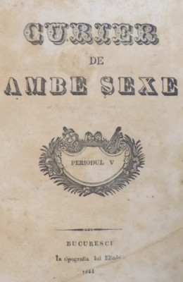 CURIER DE AMBE SEXE, PERIODUL V, EDITIA I (1844) foto