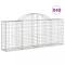 Cosuri gabion arcuite 40 buc, 200x30x80/100 cm, fier galvanizat