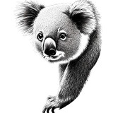 Cumpara ieftin Sticker decorativ, Koala, Negru, 76 cm, 8395ST, Oem