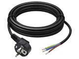 Cablu 3G0,75mm2 CEE 7/7 (E/F) ştecăr &icirc;n unghi, 3m, PVC - QOLTEC