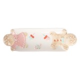 Cumpara ieftin Platou Craciun Turta Dulce ceramica multicolora 31x10x5 cm