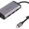 Hub USB USB 3.0 gri 6 porturi Power Delivery