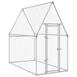 Cumpara ieftin Cotet pentru pasari, gri, 200x100x190 cm, otel galvanizat