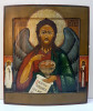 Sfantul Ioan Botezatorul - Icoana pe lemn, scoala Ruseasca, sec. 19