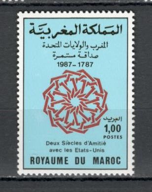 Maroc.1987 200 ani relatiile diplomatice cu SUA MM.155 foto