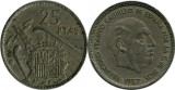 Spania 1957 - 25 pesetas, circulata