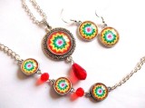 set bijuterii sticla cu mandala 33010