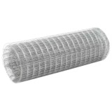 Cumpara ieftin Plasa de sarma gaini, argintiu, 10 x 0,5 m, otel galvanizat
