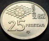 Cumpara ieftin Moneda 25 PESETAS - SPANIA, anul 1982 (80) *cod 3921 CM FOTBAL - UNC, Europa