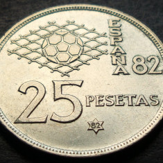 Moneda 25 PESETAS - SPANIA, anul 1982 (80) *cod 3921 CM FOTBAL - UNC