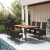 VidaXL Set mobilier de grădină cu perne, 7 piese, negru, poliratan 3157532