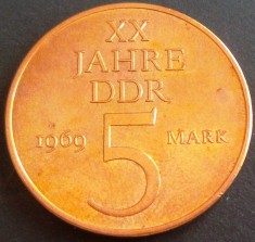 Moneda 5 MARCI (Mark) ANIVERSARA RDG, 1969 *cod 2118 C - excelenta