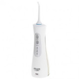 Irigator Oral Adler AD 2176, Dus Bucal Voiaj, 150ml, 3 Moduri, 2 Capete, USB, Baterie 1400mAh