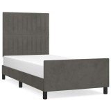 Cumpara ieftin Cadru de pat fara saltea, gri inchis, 80x200 cm, catifea