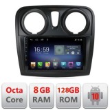 Navigatie Dacia Sandero Logan 2012-2020 F-sandero Octa Core cu Android Radio Bluetooth Internet GPS WIFI DSP 8+128GB 4 CarStore Technology