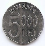 Romania 5000 lei 2004 - Aluminiu, 23,5 mm, KM-158 (1)