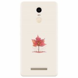 Husa silicon pentru Xiaomi Remdi Note 3, Autumn Tree Leaf Shape Illustration